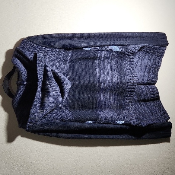 BKE Cardigan Sweater Womens size M  Blue Knit Hooded Button - Picture 5 of 9